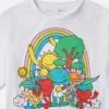 Earth Friends grafisk kort T-shirt Earth Friends grafisk kort T-shirt