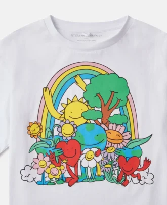 Earth Friends grafisk kort T-shirt