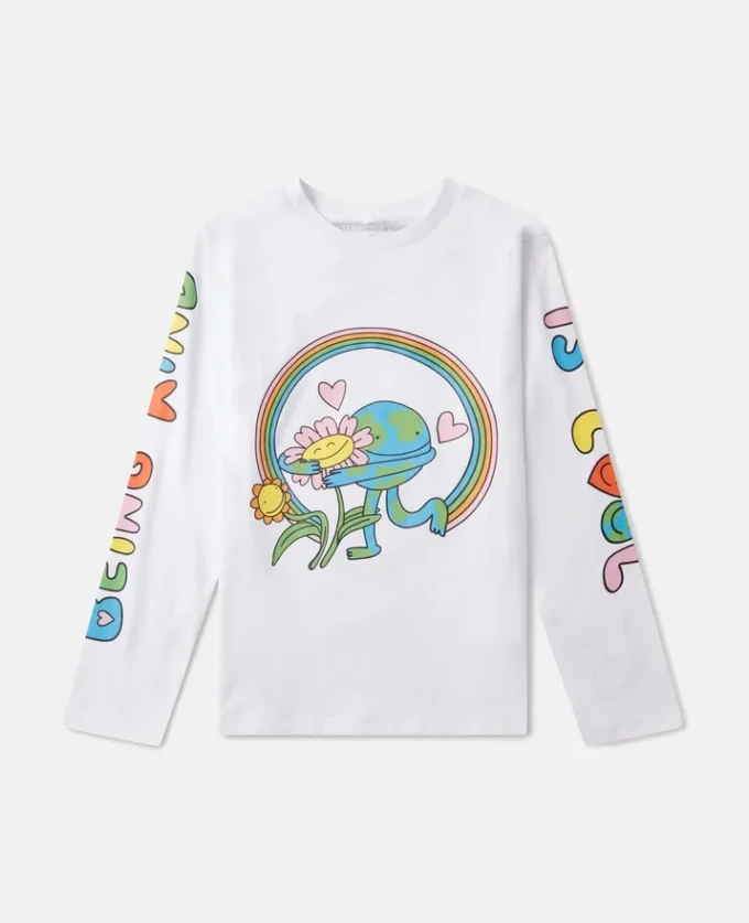 Earth Friends grafisk långärmad topp Earth Friends grafisk långärmad topp