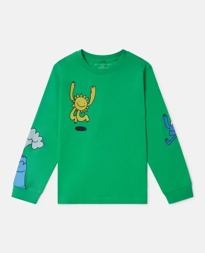 Earth Friends grafisk långärmad topp Earth Friends grafisk långärmad topp