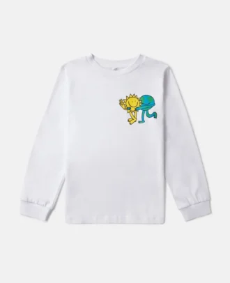 Earth Friends grafisk långärmad topp