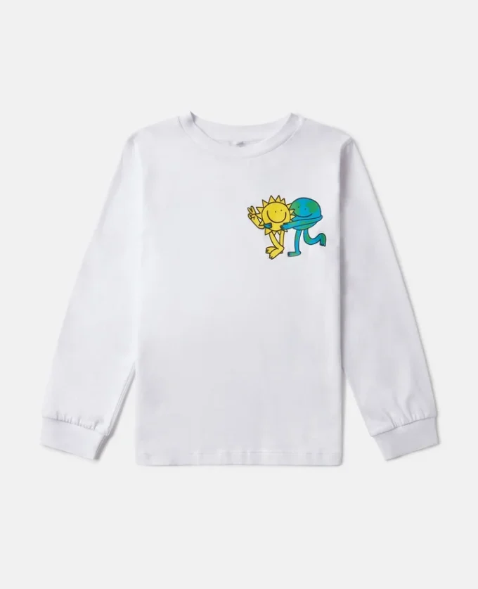 Earth Friends grafisk långärmad topp Earth Friends grafisk långärmad topp