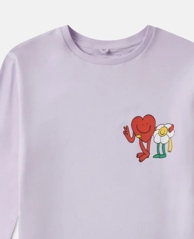 Earth Friends grafisk långärmad topp Earth Friends grafisk långärmad topp