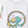 Earth Friends grafisk långärmad topp Earth Friends grafisk långärmad topp