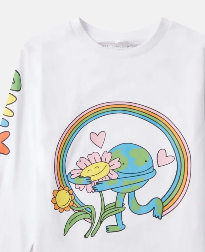 Earth Friends grafisk långärmad topp Earth Friends grafisk långärmad topp