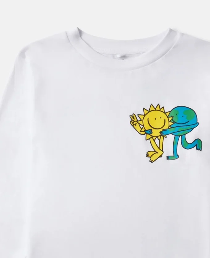 Earth Friends grafisk långärmad topp Earth Friends grafisk långärmad topp