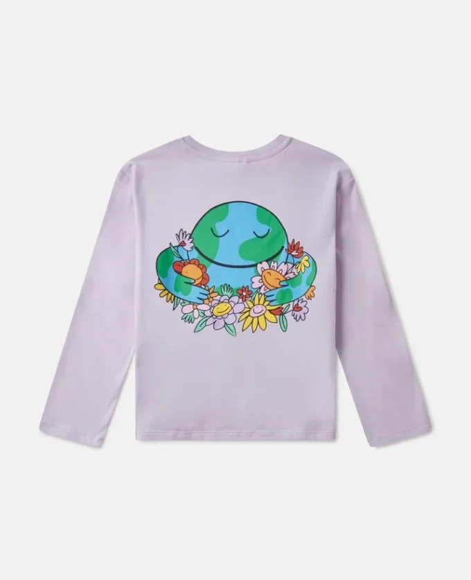 Earth Friends grafisk långärmad topp Earth Friends grafisk långärmad topp