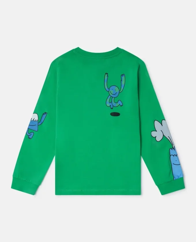 Earth Friends grafisk långärmad topp Earth Friends grafisk långärmad topp