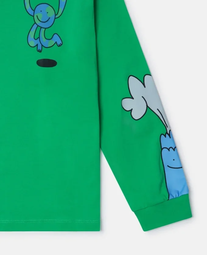 Earth Friends grafisk långärmad topp Earth Friends grafisk långärmad topp