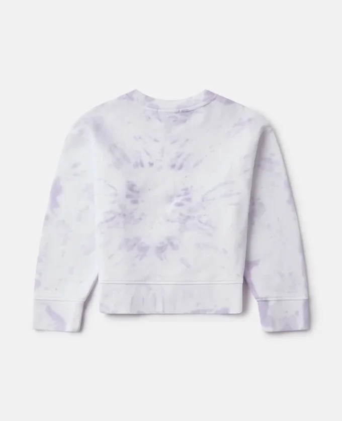 Earth Friends grafisk tie-dye-tröja med rund hals Earth Friends grafisk tie-dye-tröja med rund hals