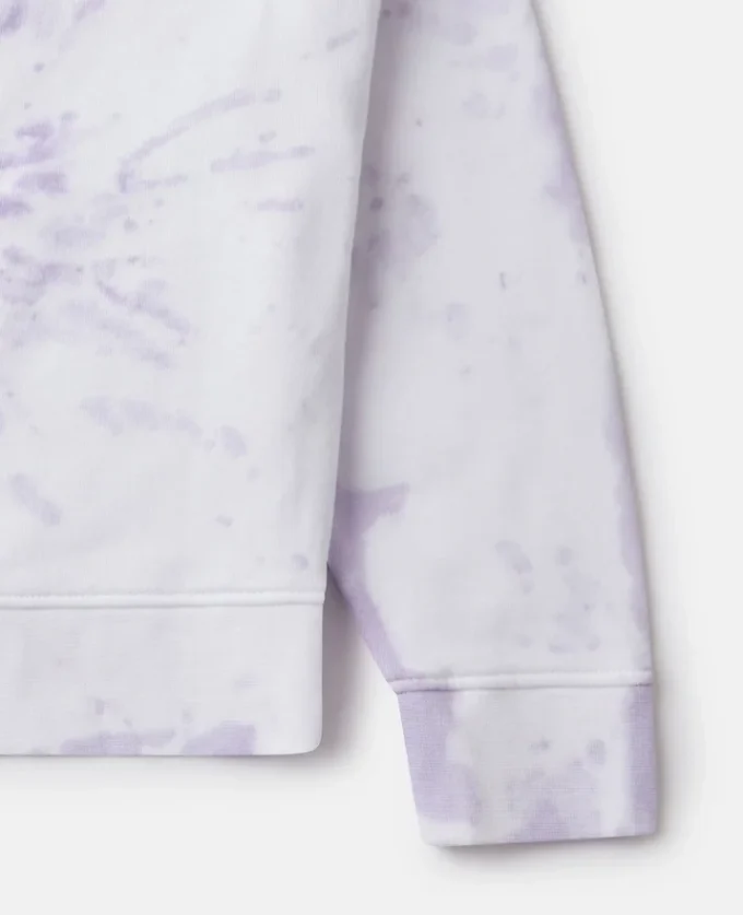 Earth Friends grafisk tie-dye-tröja med rund hals Earth Friends grafisk tie-dye-tröja med rund hals