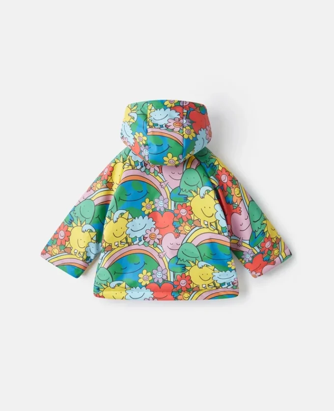 Earth Friends Print Raincoat