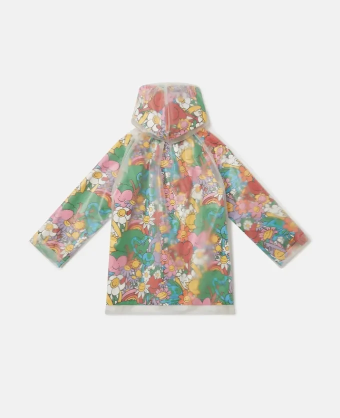 Earth Friends Print Raincoat