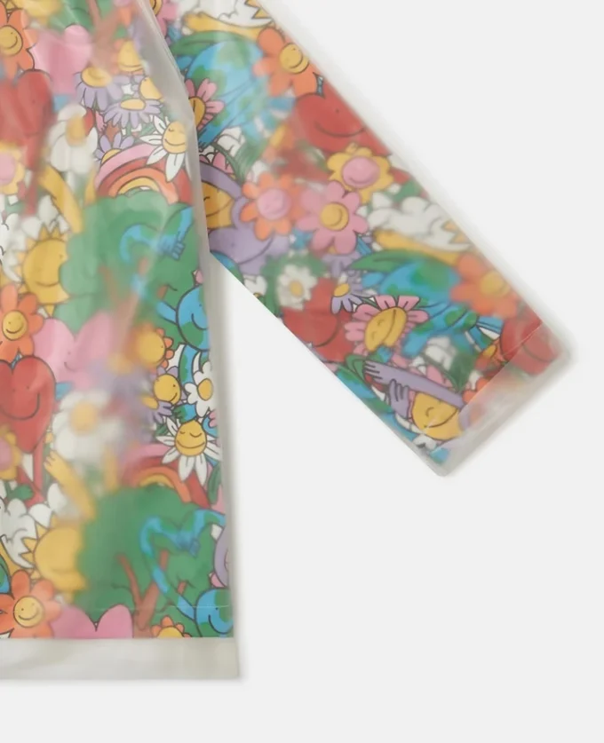 Earth Friends Print Raincoat