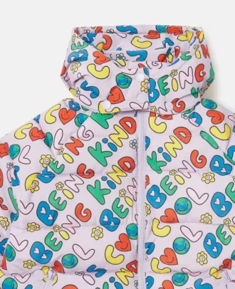 Earth Friends regnjacka med textprint