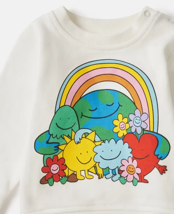 Earth Friends-tröja med rund hals