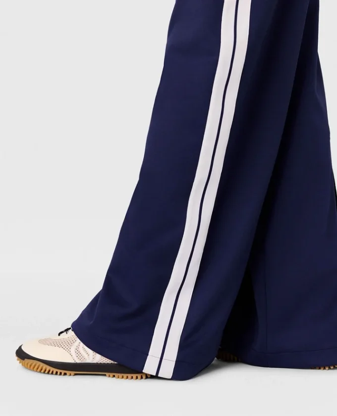 Elastisk midja Dubbelrandiga joggingbyxor
