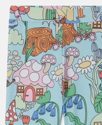 Elastiska leggings med skogsmönster