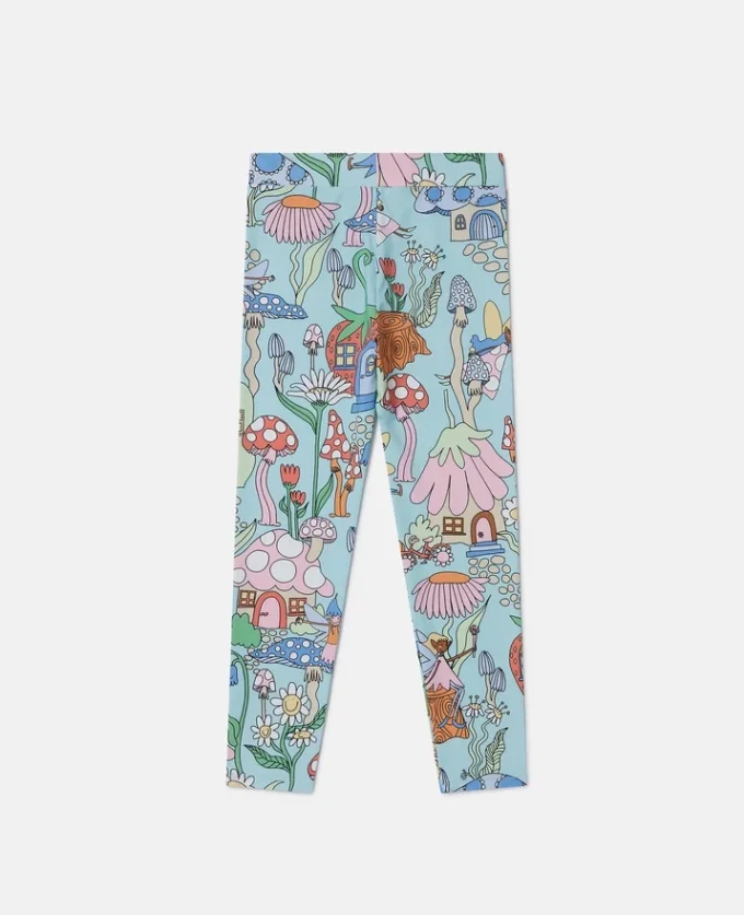 Elastiska leggings med skogsmönster