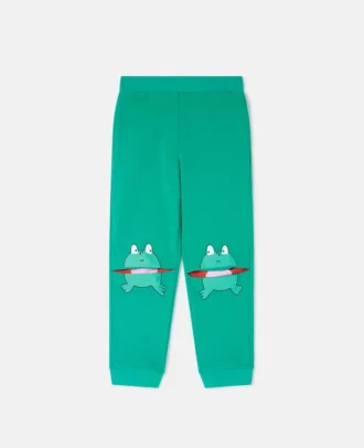 Elastiska sweatpants med grodmotiv