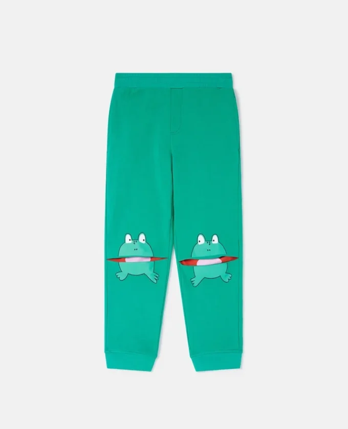 Elastiska sweatpants med grodmotiv
