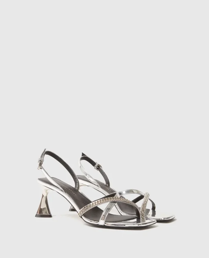 Elsa metalliska sandaler med klack Elsa metalliska sandaler med klack