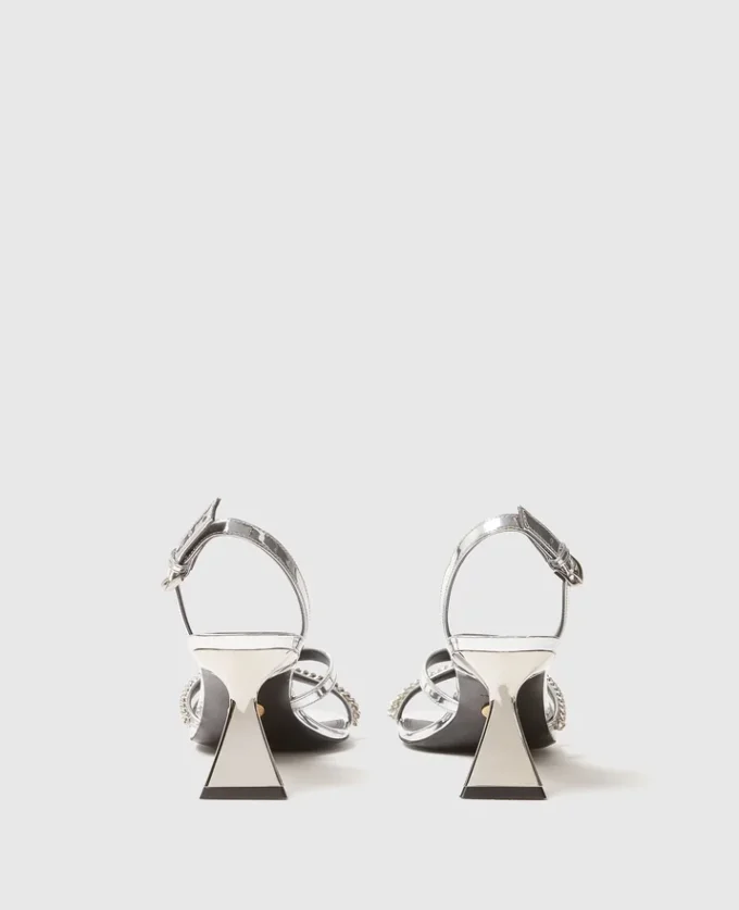 Elsa metalliska sandaler med klack Elsa metalliska sandaler med klack