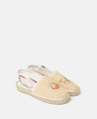 Espadriller med broderade blommor