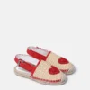 Espadriller med hjärtmönster i raffia Espadriller med hjärtmönster i raffia