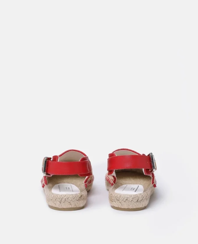 Espadriller med hjärtmönster i raffia Espadriller med hjärtmönster i raffia