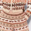 Fair Isle-kofta i ull med plyschkrage Fair Isle-kofta i ull med plyschkrage
