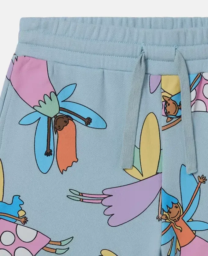 Fairies Print Drawstring Shorts Fairies Print Drawstring Shorts