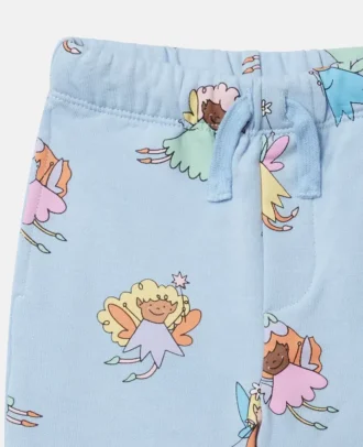 Fairies Print Drawstring Sweatpants