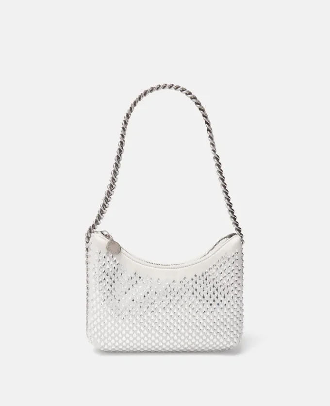 Falabella Crystal Hotfix axelväska med dragkedja