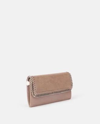 Falabella Flap Continental plånbok i pärlemorskimrande färg