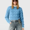 Falabella kabelstickad tröja med rund hals