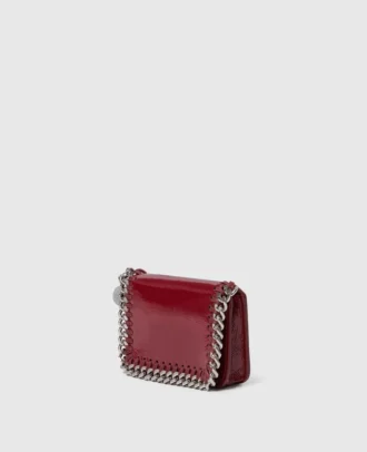 Falabella kortfodral med dragkedja i lack