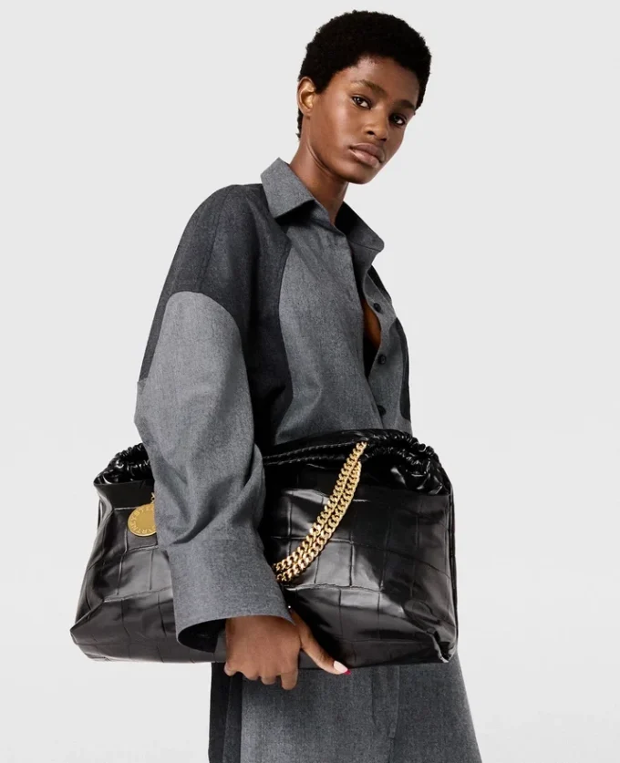 Falabella krokodilpräglad dragsko-toteväska