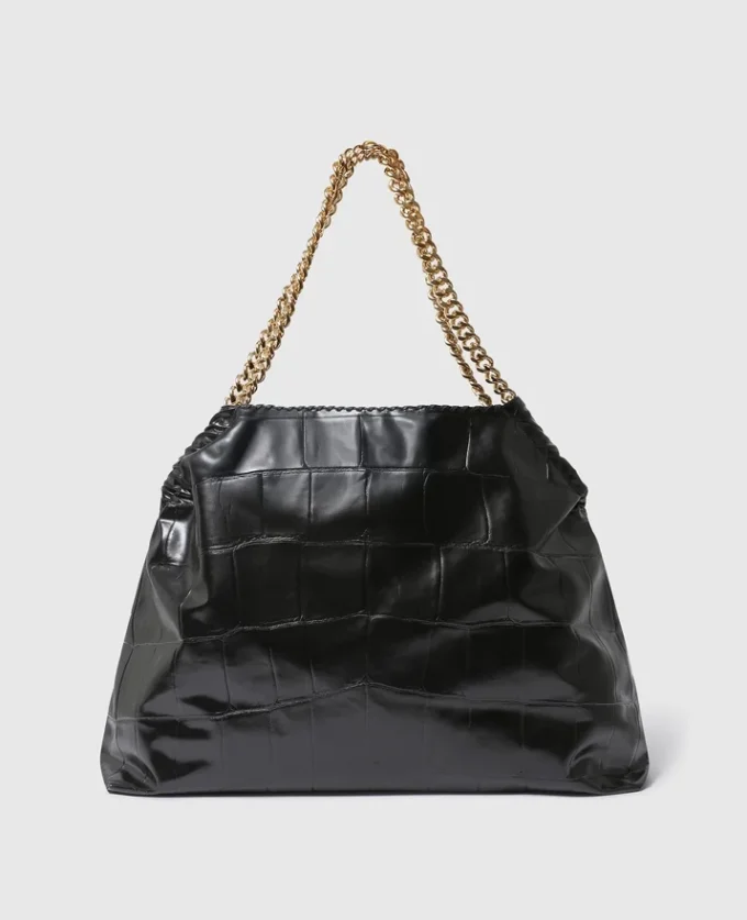 Falabella krokodilpräglad dragsko-toteväska