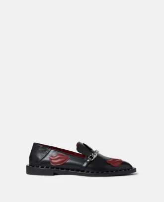 Falabella loafers med läppapplikation