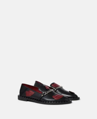 Falabella loafers med läppapplikation