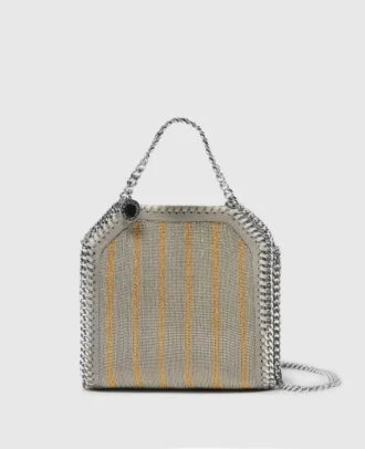 Falabella Metallic Chain-Embroidered Tiny Tote Bag i begränsad upplaga