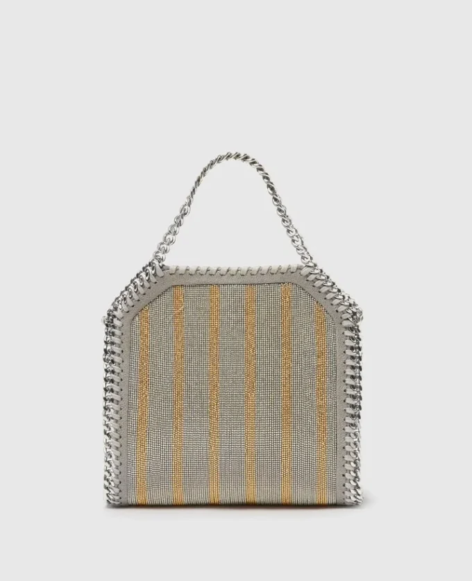 Falabella Metallic Chain-Embroidered Tiny Tote Bag i begränsad upplaga Falabella Metallic Chain-Embroidered Tiny Tote Bag i begränsad upplaga