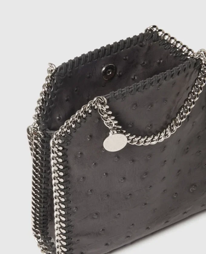 Falabella Ostrich Tiny Tote Bag