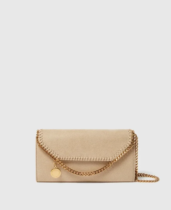 Falabella plånbok med kedja och axelrem