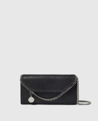 Falabella plånbok med kedja och axelrem