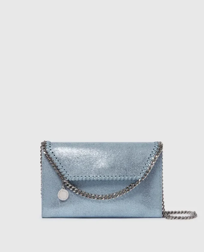 Falabella plånbok med kedja och axelrem