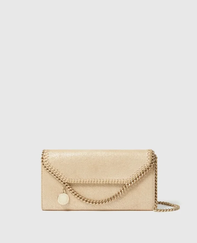 Falabella plånbok med kedja och axelrem