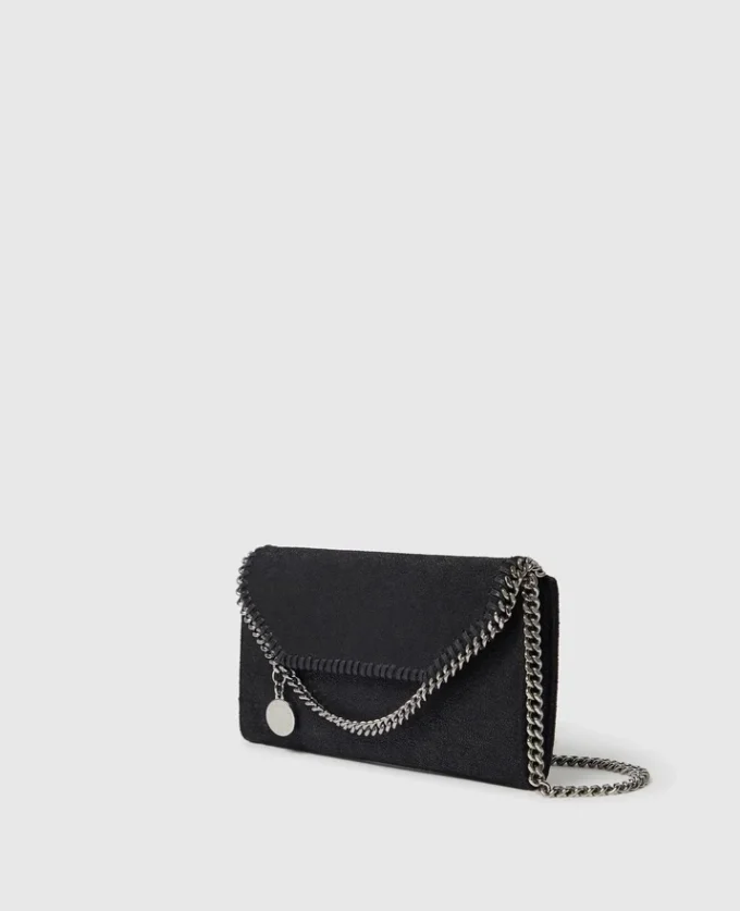 Falabella plånbok med kedja och axelrem