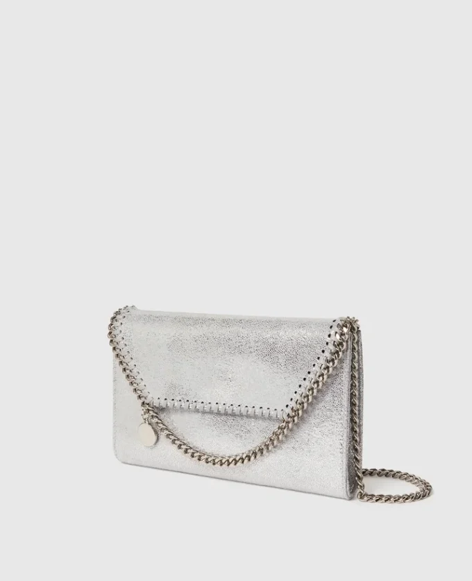 Falabella plånbok med kedja och axelrem
